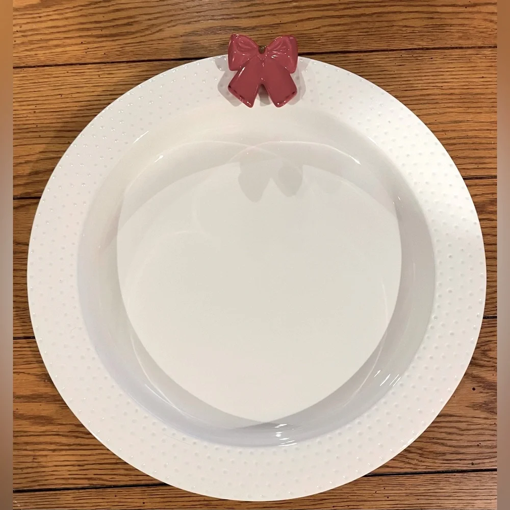 EUC Nora Fleming Retired White Swiss Dot 14.5 inch serving platter - Picture 6 of 6